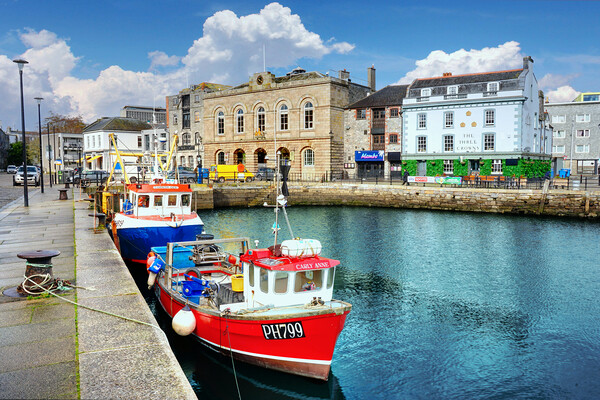 The Barbican and Sutton Harbour Plymouth Picture Board by Alison Chambers