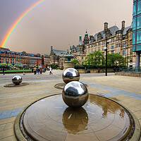 Buy canvas prints of Sheffield City Centre Rainbow by Alison Chambers