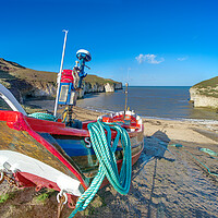 Buy canvas prints of North Landing Flamborough by Alison Chambers