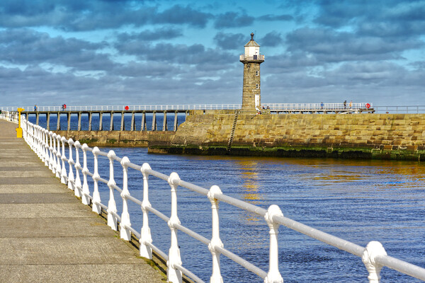 Whitby Lighthouse  Picture Board by Alison Chambers