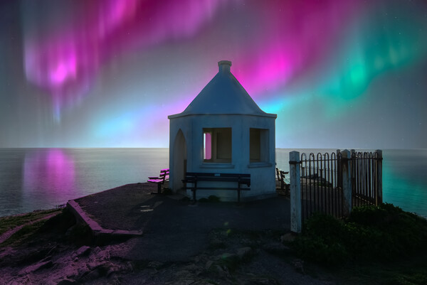  Cornwall Northern Lights Picture Board by Alison Chambers