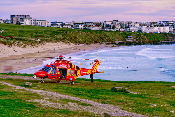 Cornwall Air Ambulance  Picture Board by Alison Chambers
