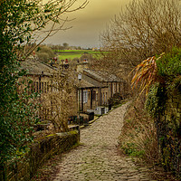 Buy canvas prints of Rustic Charm of Golcar by Alison Chambers