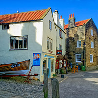 Buy canvas prints of New Road, Robin Hoods Bay by Alison Chambers