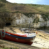 Buy canvas prints of North Landing Flamborough by Alison Chambers