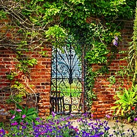 Buy canvas prints of Walled Garden Cannon Hall by Alison Chambers