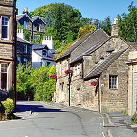 Buy canvas prints of Cat and Cottage Matlock  by Alison Chambers