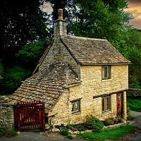 Buy canvas prints of The Dolls House Bibury by Alison Chambers