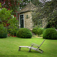 Buy canvas prints of Garden Lounger by Alison Chambers