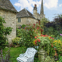 Buy canvas prints of Cotswold Cottage Garden Burford by Alison Chambers