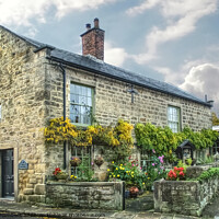 Buy canvas prints of Rose Cottage Ashover  by Alison Chambers