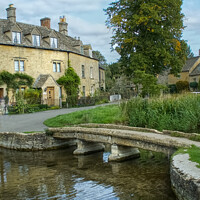 Buy canvas prints of Lower Slaughter Footbridge  by Alison Chambers