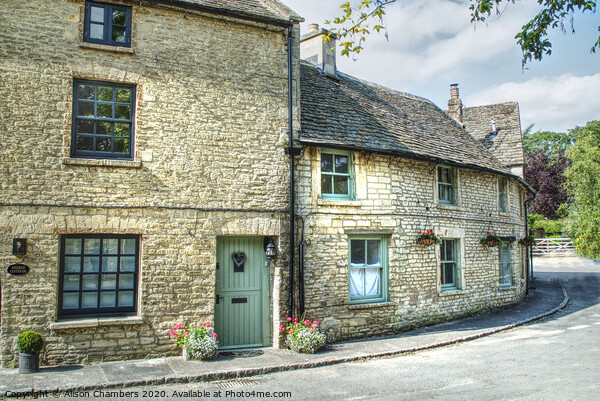 Pretty Cottages of Northleach Picture Board by Alison Chambers