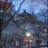 Buy canvas prints of Holmfirth by Gaslight by Alison Chambers
