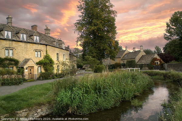 Charming Lower Slaughter Picture Board by Alison Chambers