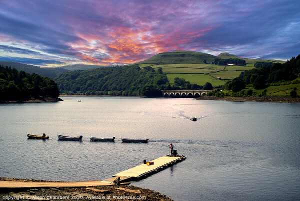 Ladybower Reservoir Picture Board by Alison Chambers