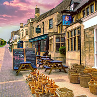 Buy canvas prints of Burford Baskets by Alison Chambers