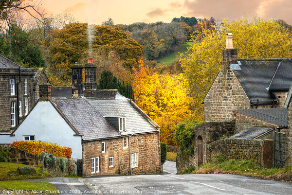 Autumn Day in Ashover Picture Board by Alison Chambers