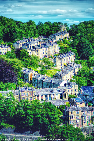 The Under And Over Houses Of Hebden Bridge  Picture Board by Alison Chambers