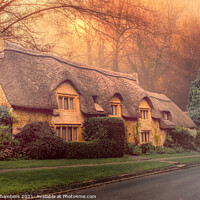 Buy canvas prints of Misty Woodland Cottage by Alison Chambers