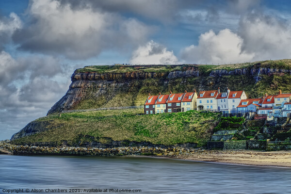 Whitby East Cliff Cottages  Picture Board by Alison Chambers