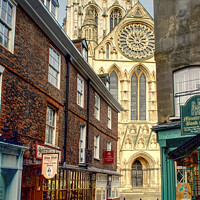 Buy canvas prints of York Minster from Minster Gates by Alison Chambers