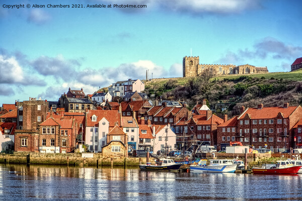 Sunny Whitby Picture Board by Alison Chambers