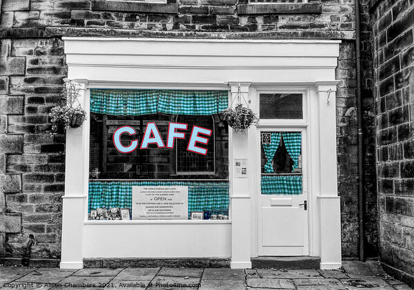 Sids Cafe Holmfirth Picture Board by Alison Chambers