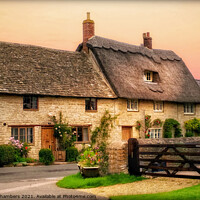 Buy canvas prints of Ilmington Cottages by Alison Chambers