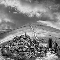 Buy canvas prints of Pile of Stones Mam Tor by Alison Chambers