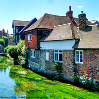 Buy canvas prints of The River Stour at Canterbury by Alison Chambers