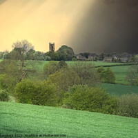 Buy canvas prints of Emley Across The Fields by Alison Chambers