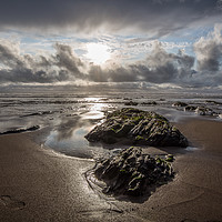 Buy canvas prints of Croyde beach seascape by Neil Parker