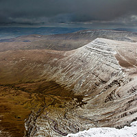 Buy canvas prints of Dark clouds over Cribyn, Brecon Beacons by Neil Parker