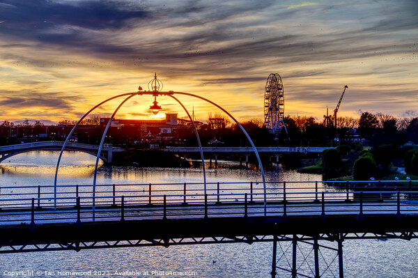 Southport Marine Lake at Sunset Picture Board by Ian Homewood