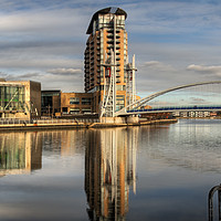 Buy canvas prints of Salford Quays, Greater Manchester by Ian Homewood