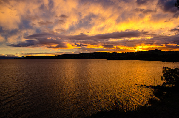 Lake Taupo Sunset Picture Board by Ian Homewood