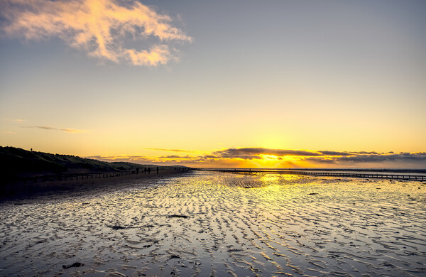 Ainsdale Beach Sunset Picture Board by Ian Homewood