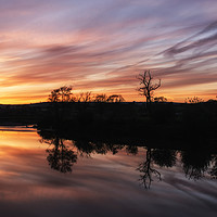 Buy canvas prints of Sunset Reflections by The River Towy by Steve Huggett