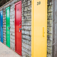 Buy canvas prints of The Painted Doors at the Seaside by Tracey Smith