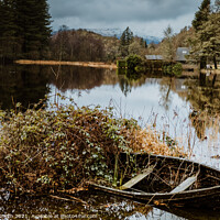 Buy canvas prints of The Abandoned Boat at Loch Ard, The Trossachs by Tracey Smith