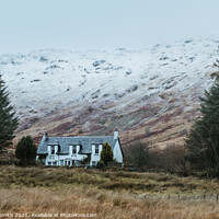 Buy canvas prints of The Lone Cottage in Winter by Tracey Smith