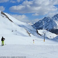 Buy canvas prints of Alone on the piste by David Mather