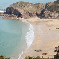 Buy canvas prints of A beach to ourselves in Jersey by David Mather