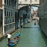 Buy canvas prints of Bridge of Sighs, Venice by David Mather