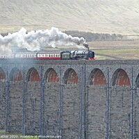 Buy canvas prints of Britannia powers over Ribblehead Viaduct by David Mather
