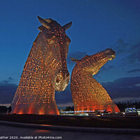 Buy canvas prints of The Kelpies by David Mather