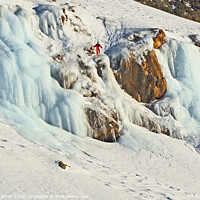 Buy canvas prints of Extreme skiing by David Mather