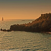 Buy canvas prints of Cap d'Antibes at Sunset by David Mather