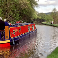 Buy canvas prints of Sailing away on the canal by David Mather